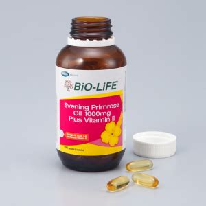 Evening Primrose Oil 1000mg Plus Vitamin E BiO LiFE