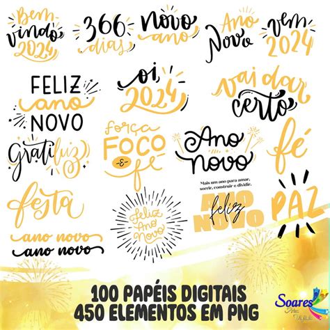 Kit Digital Ano Novo 2024 Elo7 Produtos Especiais