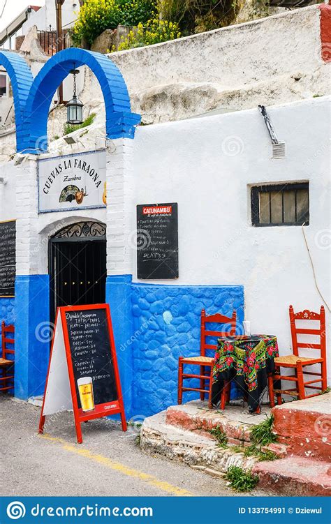 Street View of the Historic District of Albaicin in Granada, Andalusia ...