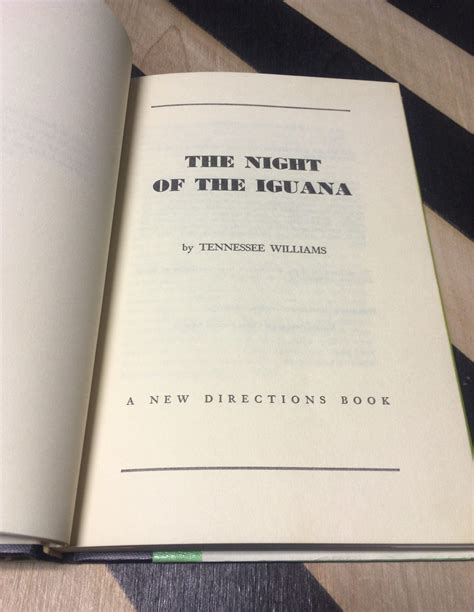 The Night Of The Iguana By Tennessee Williams 1961 Hardcover Book