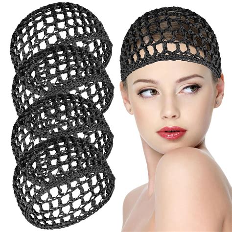 Amazon Aster Pcs Mesh Crochet Hair Net Rayon Knit Snood Hat