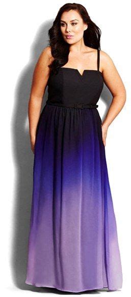 City Chic Notch Neckline Ombré Gown Plus Size Maxi Dress Plus Size