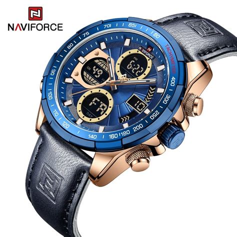 Reloj Para Hombre Marca Naviforce Nf Correa De Cuero Naviforce