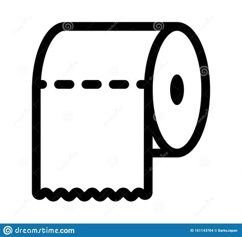 Toilet Tissue Paper Roll Flat Vector Icon Stock Vector Illustration