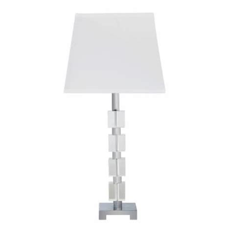 25 Inch Crystal Geo Cubed Table Lamp With White Sharp Corner Square Tapered Shade 1 Kroger