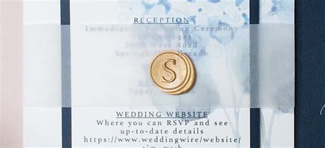 Wedding Invitation Belly Bands And Wax Seals May Purchase Either Or