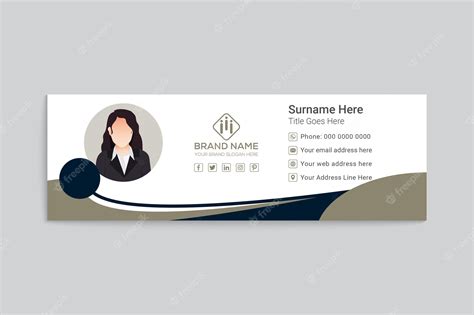 Premium Vector | Creative email signature design layout