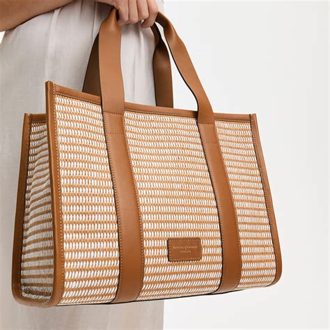 Henley Raffia Tote Bag In Basket Raffia Aspinal Of London