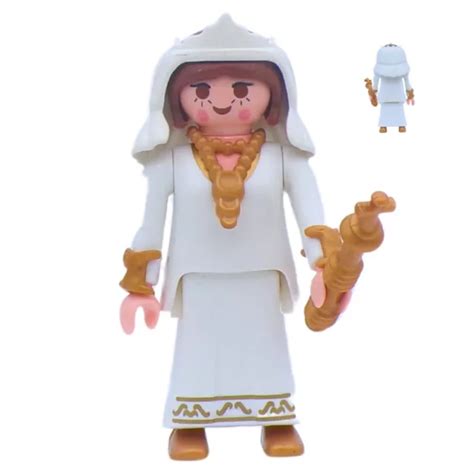 Figurine Playmobil Femme Avec Robe Blanche Et Sceptre Eur