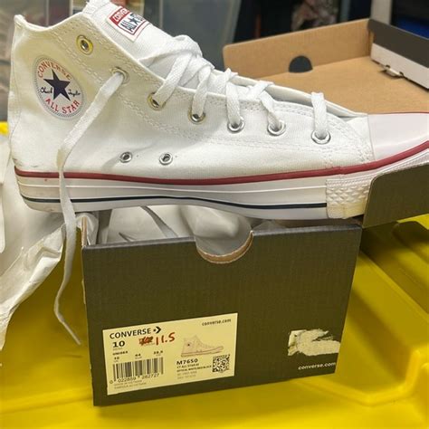 Converse Shoes In Box New Converse Hi Top Canvas Sneaker Logo M765