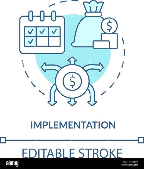 Implementation Turquoise Concept Icon Stock Vector Image And Art Alamy