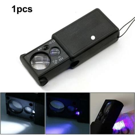 X X Pockets Magnifying Magnifier Jeweler Eye Glass Loupe Loop Led