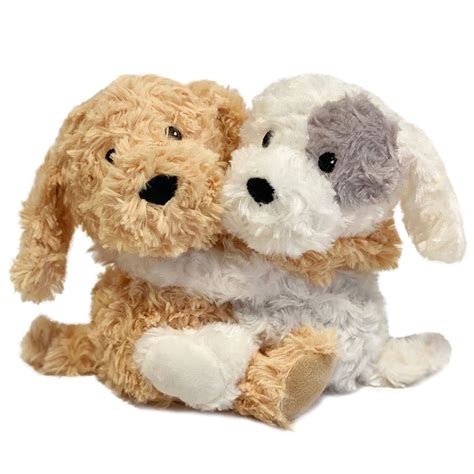 Warmies Hugs Heatable Scented Puppy Stuffed Animals, Set of 2 - Classic ...