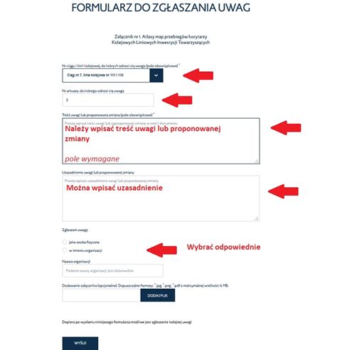 Instrukcja Formularz Do Zg Aszania Uwag Gmina Jerzmanowice Przeginia