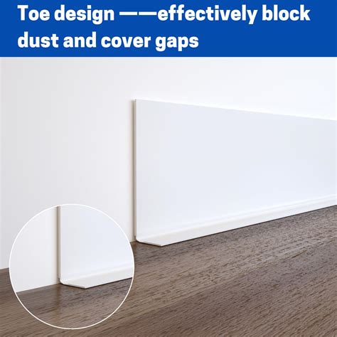 Coukiu Flexible Baseboard Molding Trim Inch X Feet Self Adhesive