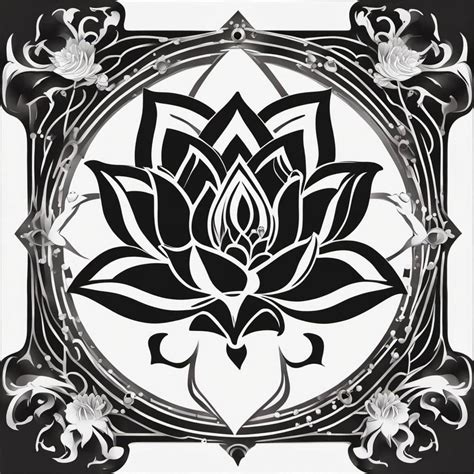 Black and white lotus logo. by Buddhas-Magic on DeviantArt