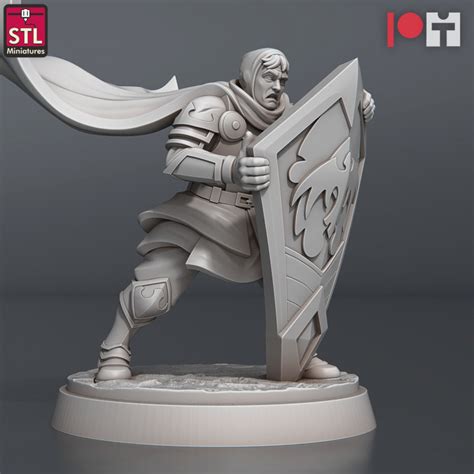 3D Printable DnD Tribute - Cavalier by STL Miniatures