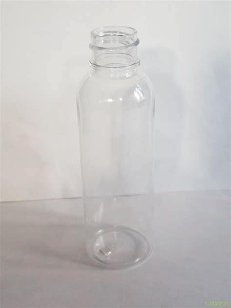 Empty Oz Clear Pet Plastic Bullet Round Bottle With Neck