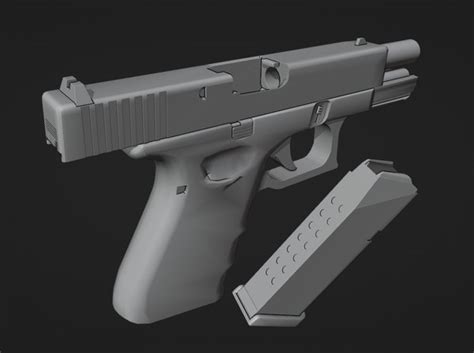 Modelo 3d Pistola Glock 17 Ue5 Exportada Turbosquid 1976598