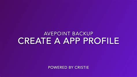 create  app profile