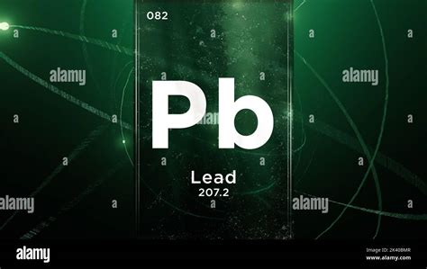 Lead Pb Symbol Chemical Element Of The Periodic Table D Animation