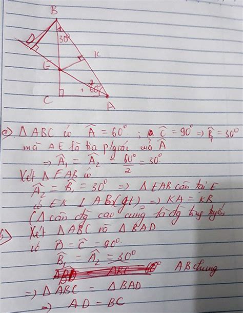 Cho Tam Giác Abc Vuông Tại C Có Góc A 60 độ Tia Phân Giác Của Góc Bac