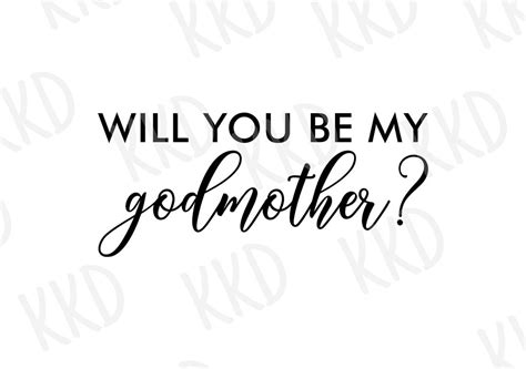 Will You Be My Godmother Svg Godmother Proposal Svg Cricut Cameo