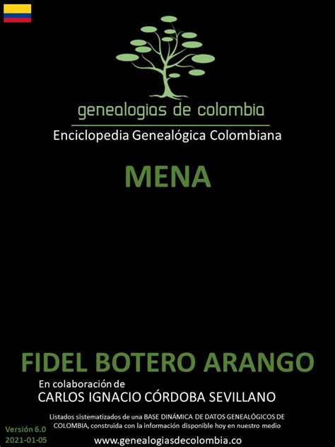 Genealogías de la famila de apellido MENA en Colombia