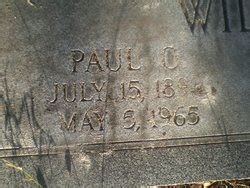 Paul Odis Wilson 1894 1965 Mémorial Find a Grave