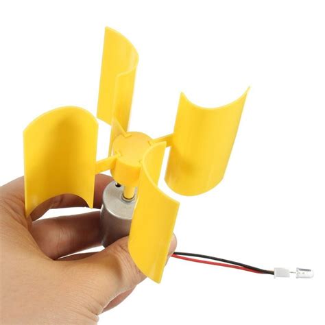 Diy Kit Small Dc Motor Vertical Micro Wind Turbines Blades Generator