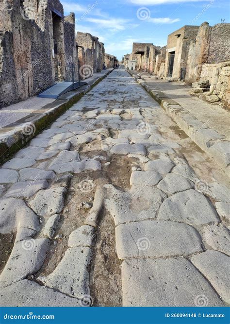 Pompei Selciato Di Via Dell Abbondanza Editorial Stock Photo Image