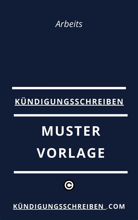 K Ndigung Arbeits Vorlage Und Muster