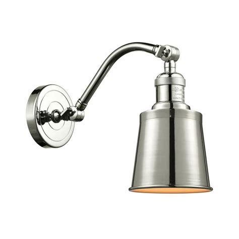 Innovations Lighting Addison Light Sconce In Polished Nickel In