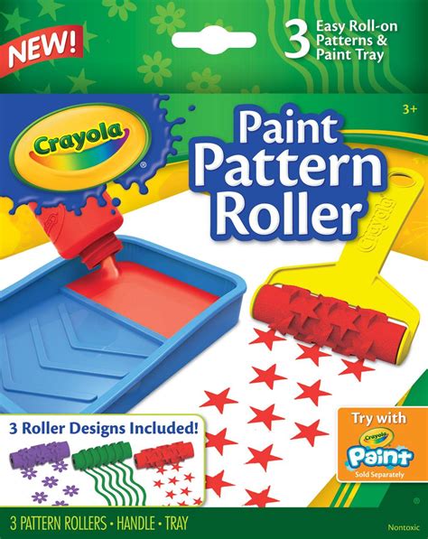 Crayola Kids Paint Roller With 3 Designs Paint Supplies