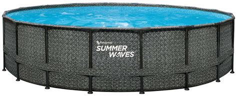 Summerwaves Rundpool Elite Set Tlg Xh X Cm Rattan At