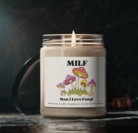 Mushroom Retro Candle Man I Love Fungi Mushroom Candle Funny Mushroom