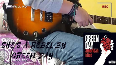 Green Day She´s A Rebel Guitar Cover Youtube