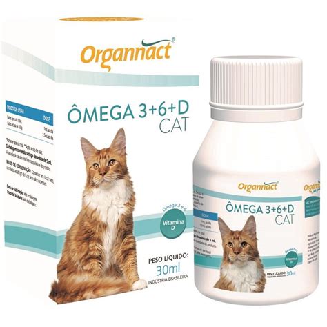 Suplemento Organnact Ômega 3 6 D Gatos 30ml Submarino