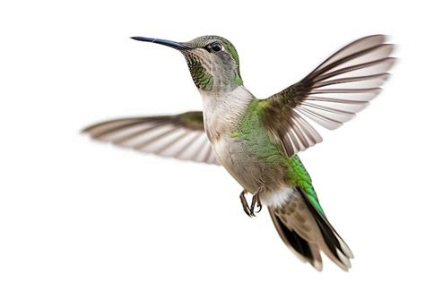 Premium Photo Flying Humming Bird Isolated On A White Background