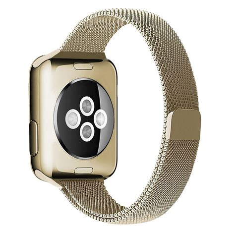 Gold Apple Watch 42mm 44mm Slim Milanese Loop Magnetic Band Strap New Case Pty Ltd