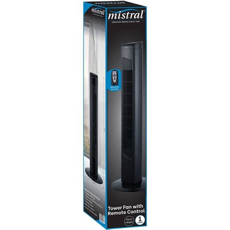 Mistral 90cm Tower Fan With Remote Control Each Woolworths