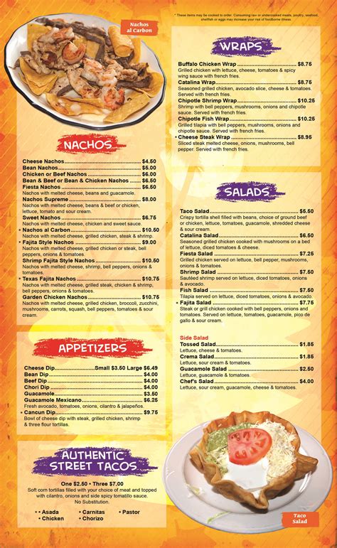 Menu Cancun Mexican Grill