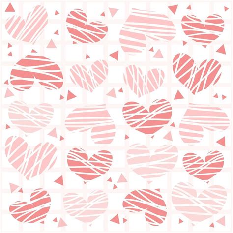 Seamless Doodle Pink Heart Pattern Background 2048123 Vector Art At