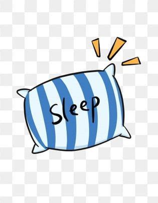 Cartoon Pillow Clipart Transparent Background Pillow Striped Pillow