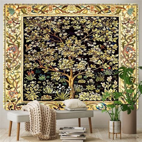 Tree Of Life Tapestry Wall Hanging Retro Art Tapestries For Etsy