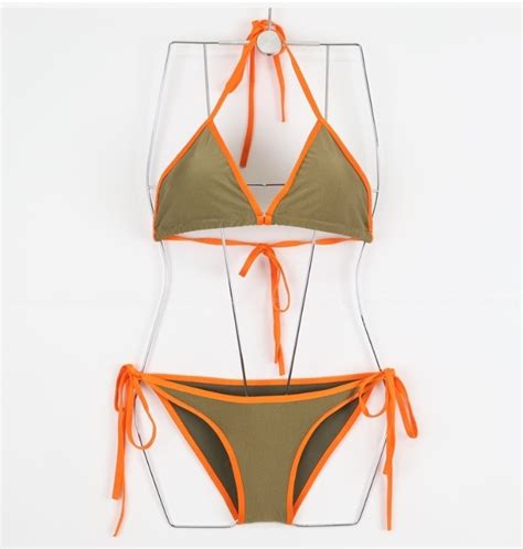 Contrast Color Three Point Swimsuit Sexy Bikini On Luulla