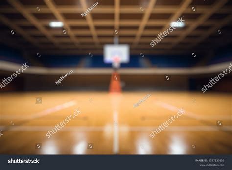 Basketball Court Outdoor Blurred Defocused Bokeh Stock Photo 2387130159