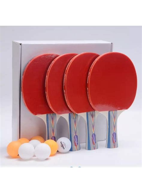 Quality Ping Pong Paddle Set 4 Professional Table Tennis Rackets