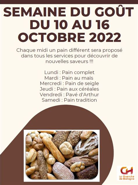 La Semaine du goût du 10 au 16 octobre 2022 CH La Guerche