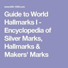 guide  world hallmarks  encyclopedia  silver marks hallmarks